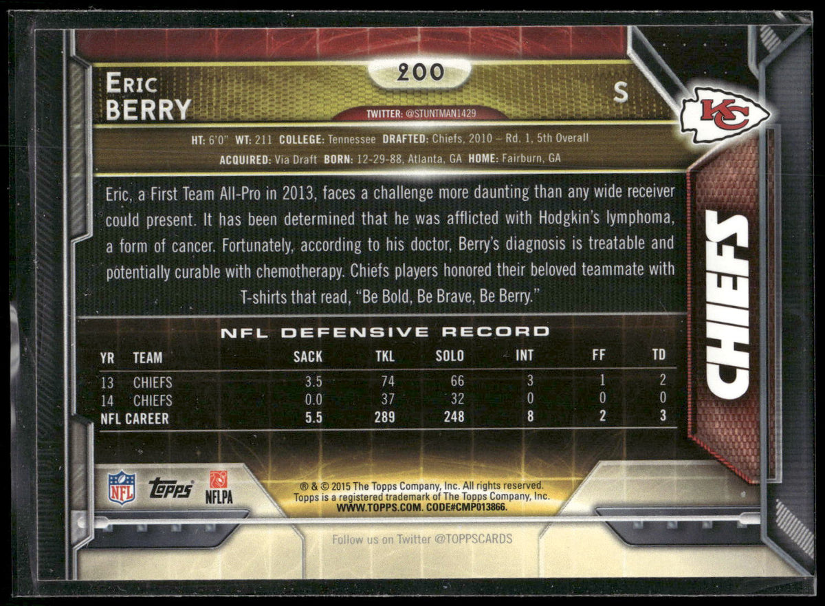 2015 Topps #200 Eric Berry