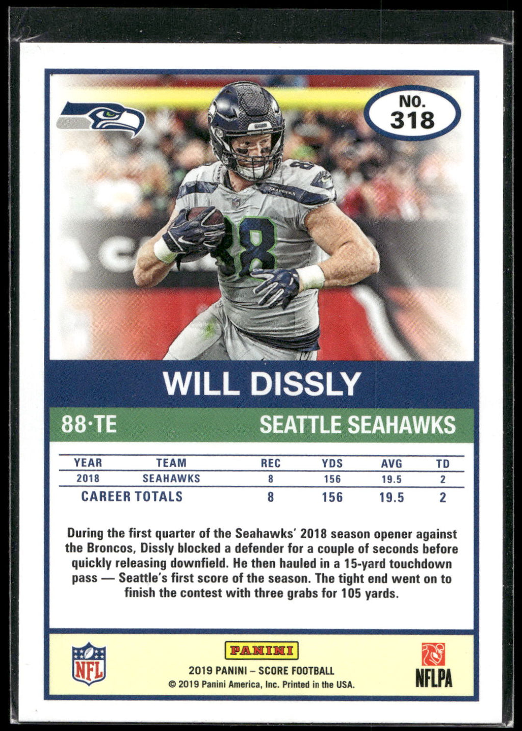 2019 Score #318 Will Dissly