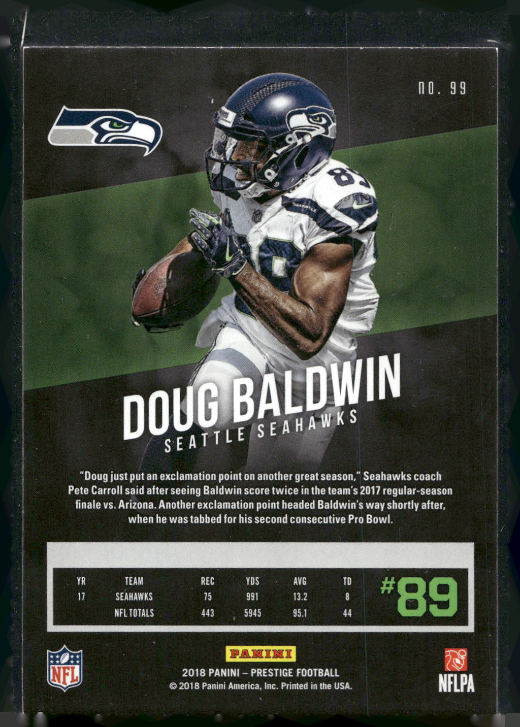 2018 Panini Prestige #99 Doug Baldwin