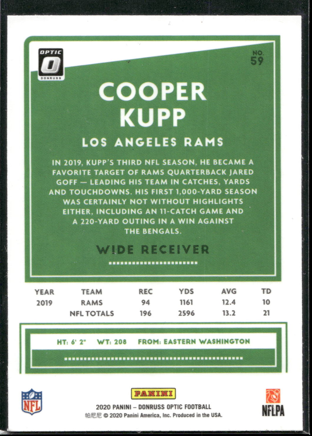 2020 Donruss Optic #59 Cooper Kupp