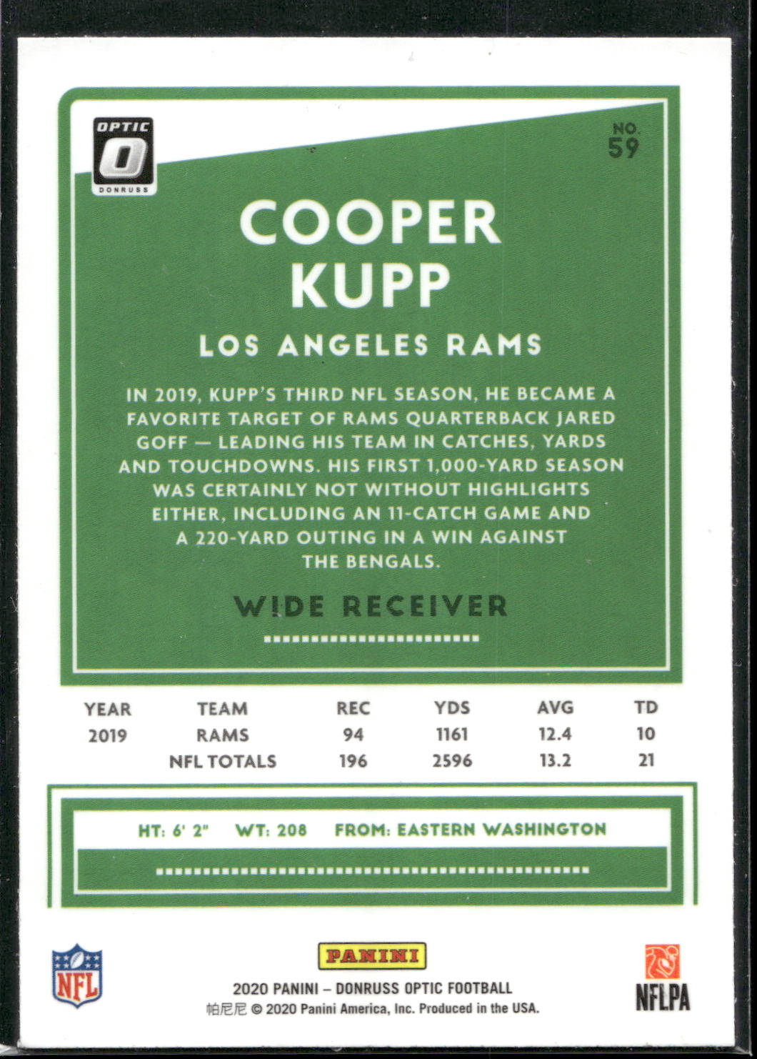 2020 Donruss Optic #59 Cooper Kupp
