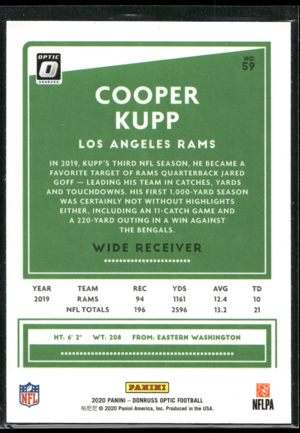 2020 Donruss Optic #59 Cooper Kupp