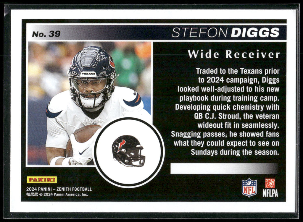 2024 Panini Zenith #39 Stefon Diggs Retail