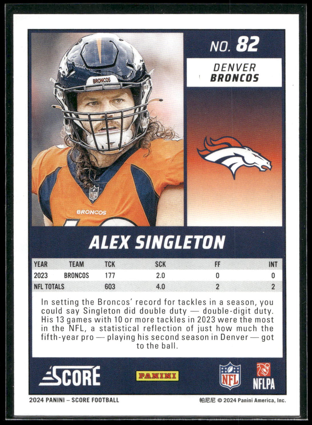 2024 Score #82 Alex Singleton