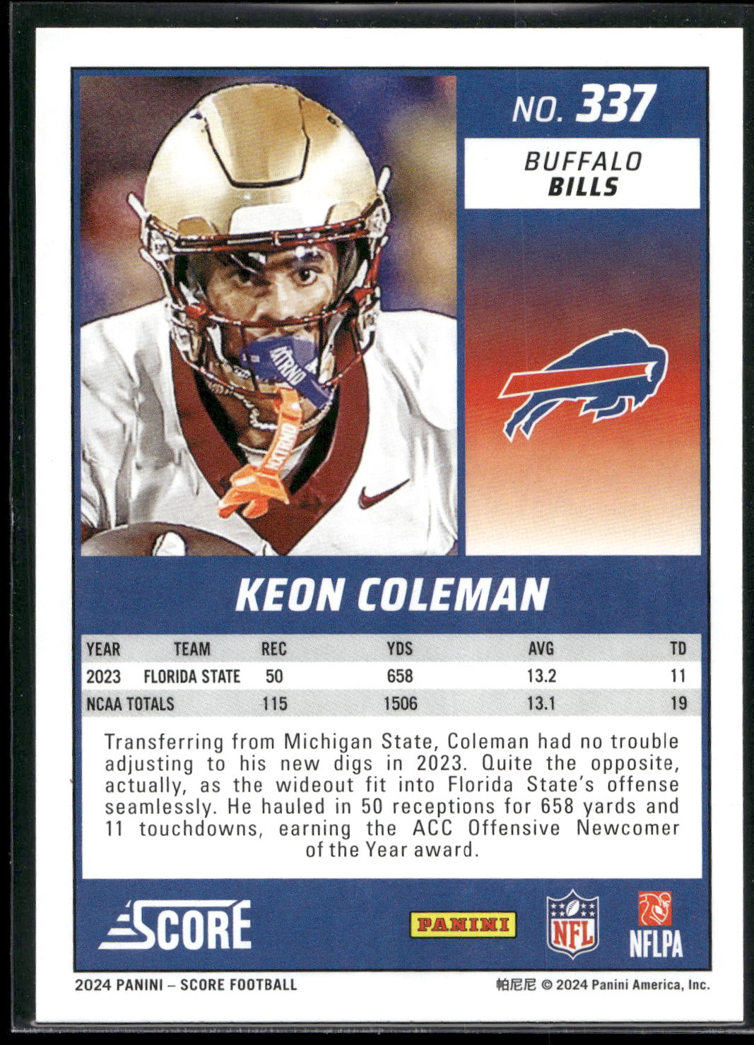 2024 Score #337 Keon Coleman