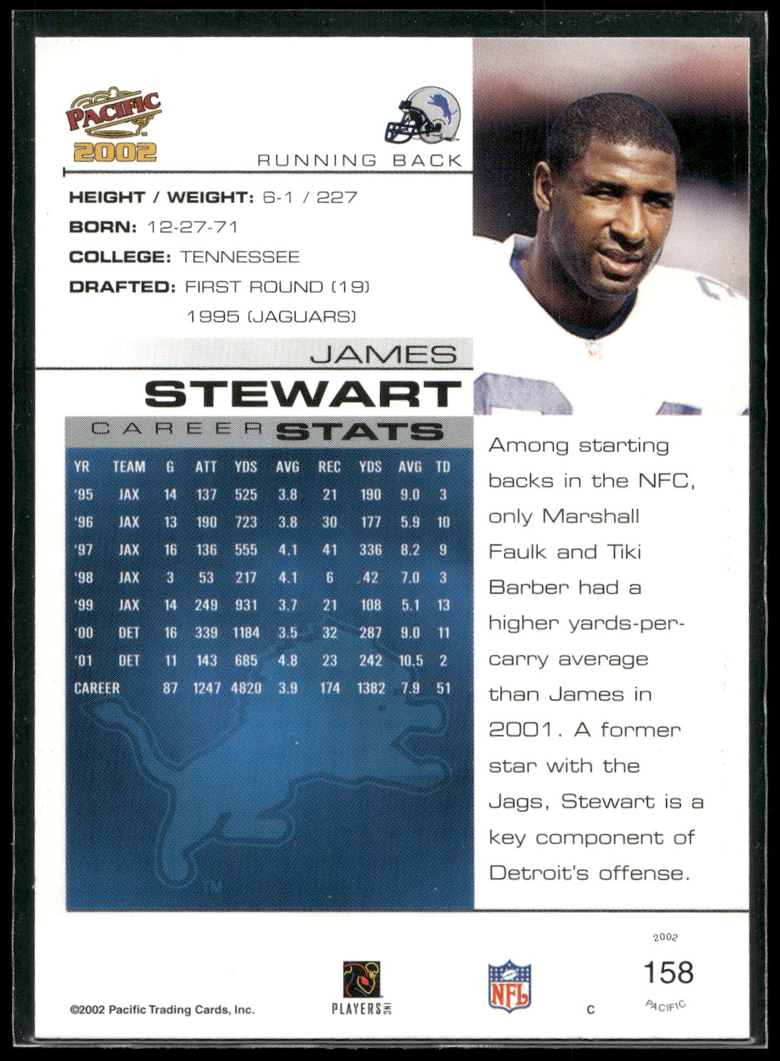 2002 Pacific #158 James Stewart