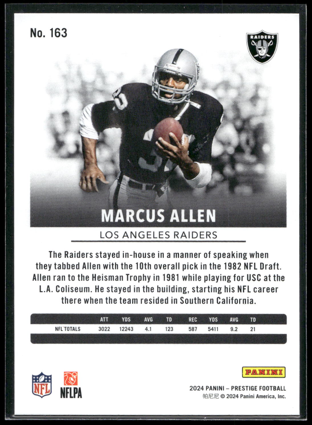 2024 Panini Prestige #163 Marcus Allen