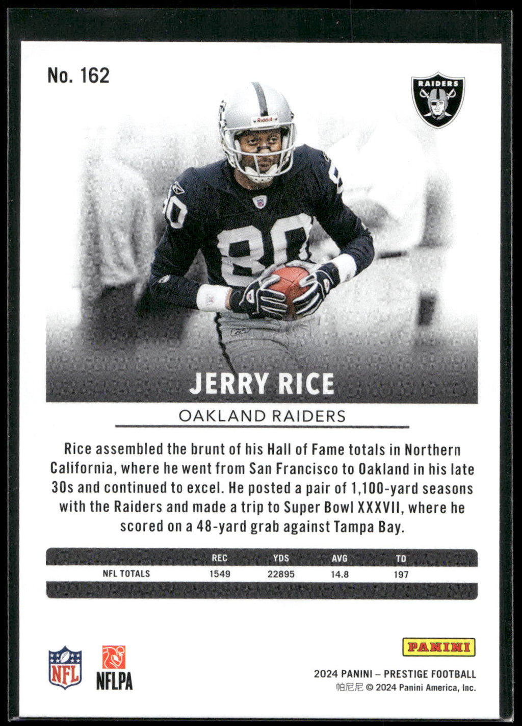 2024 Panini Prestige #162 Jerry Rice