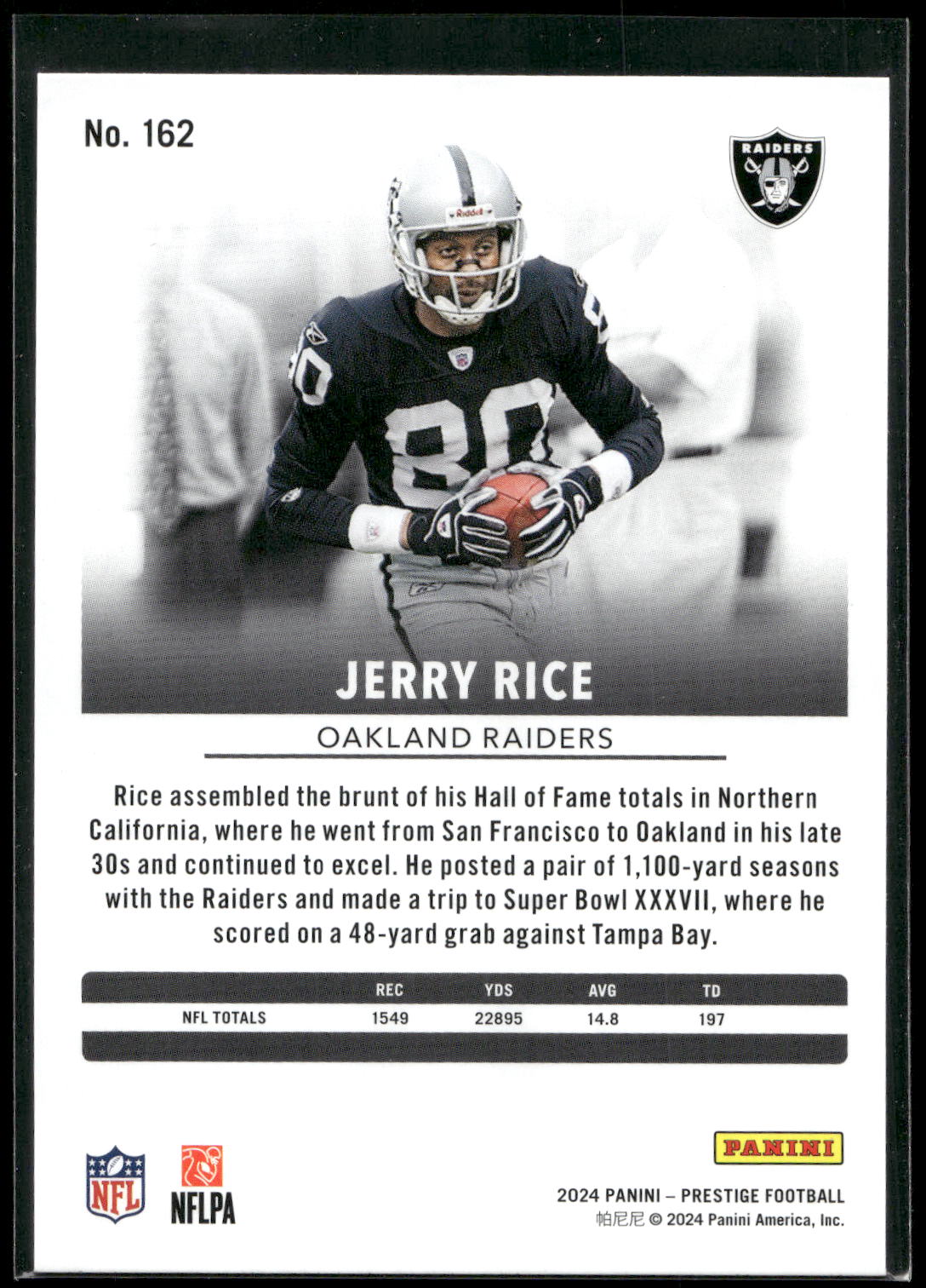 2024 Panini Prestige #162 Jerry Rice