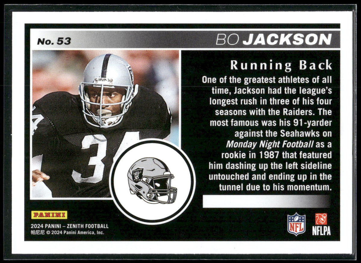2024 Panini Zenith #53 Bo Jackson Retail