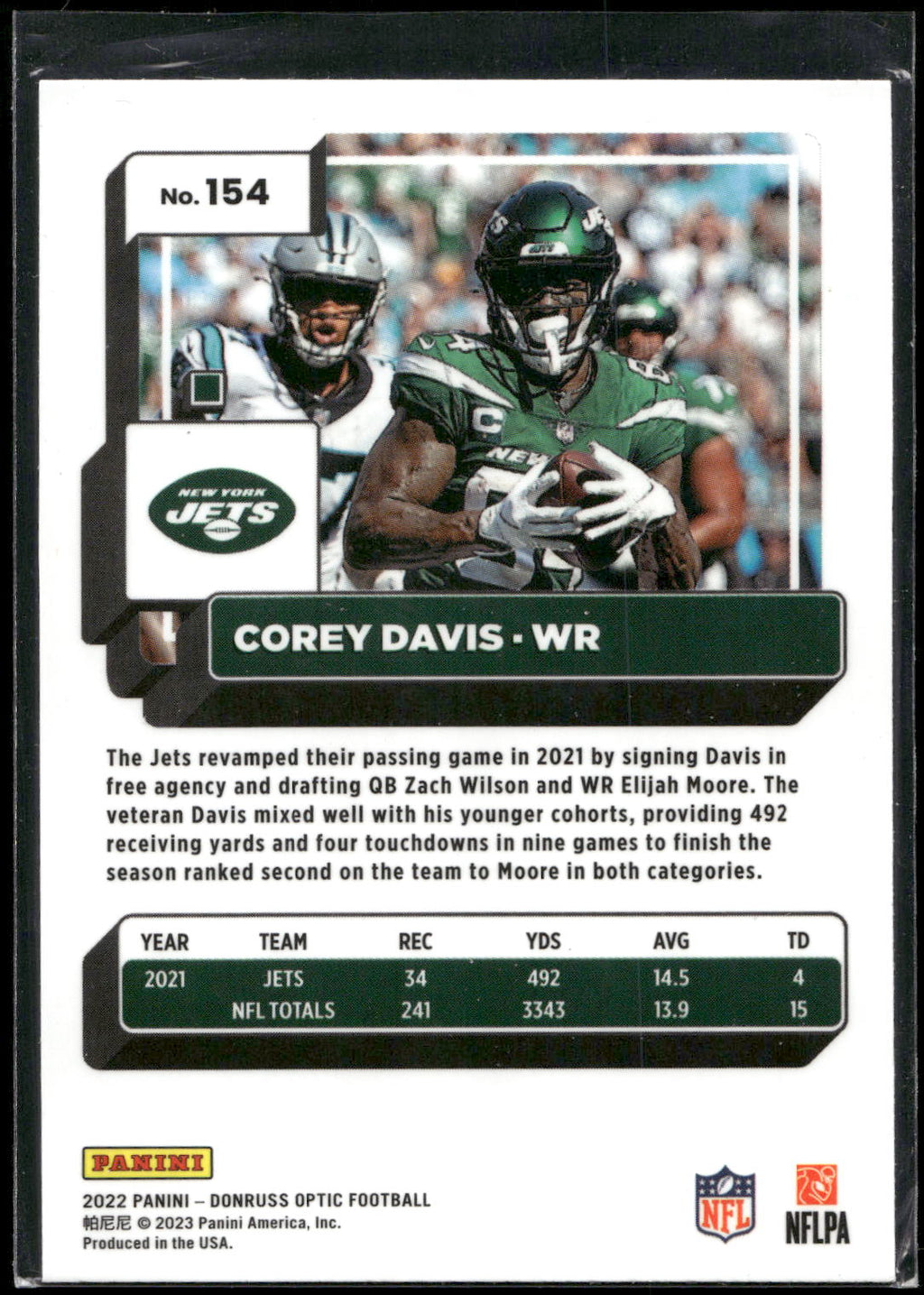 2022 Donruss Optic #154 Corey Davis