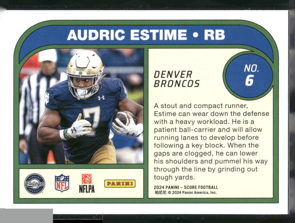 2024 Score #6 Audric Estime Protential