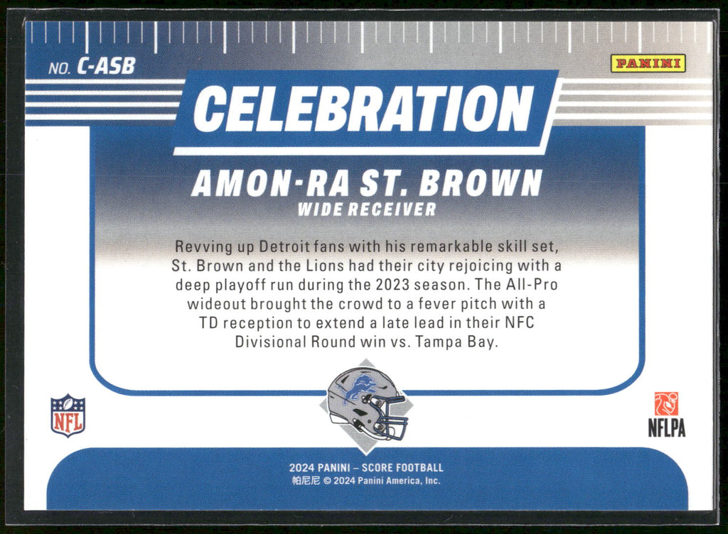 2024 Score #C-ASB Amon-Ra St. Brown Celebration