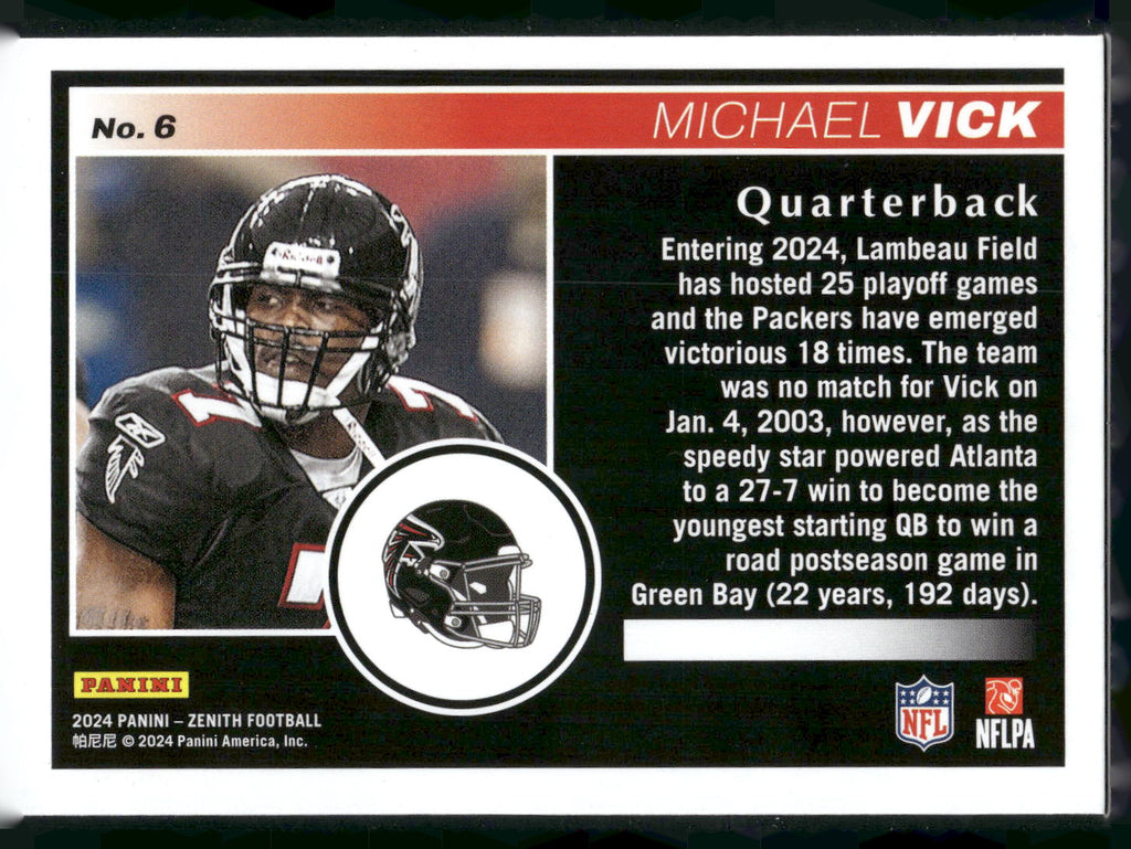 2024 Panini Zenith #6 Michael Vick Retail