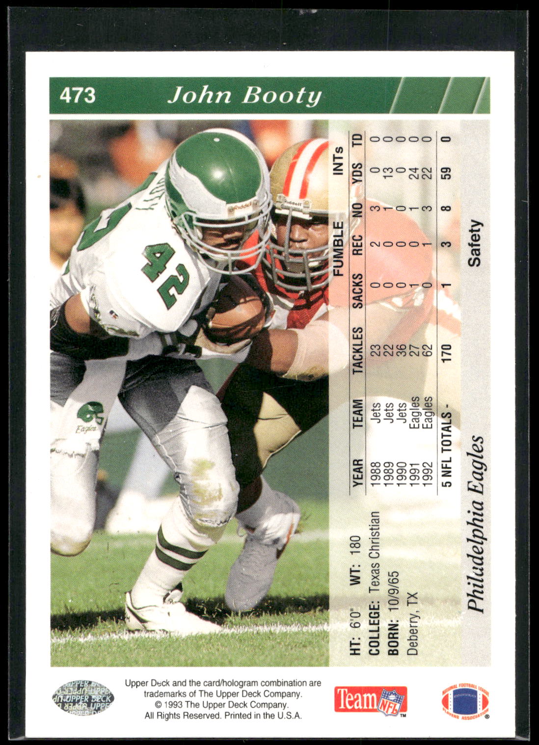 1993 Upper Deck #473 John Booty