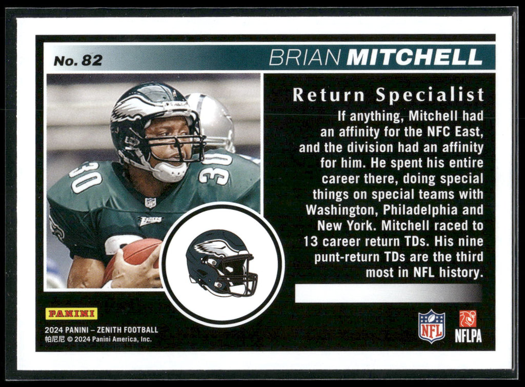 2024 Panini Zenith #82 Brian Mitchell Retail