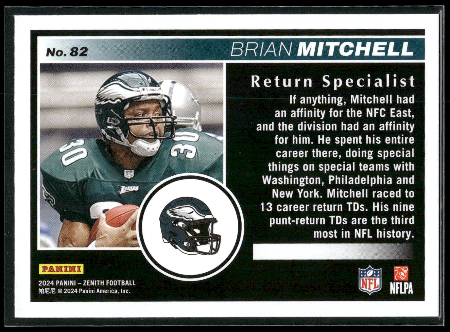2024 Panini Zenith #82 Brian Mitchell Retail