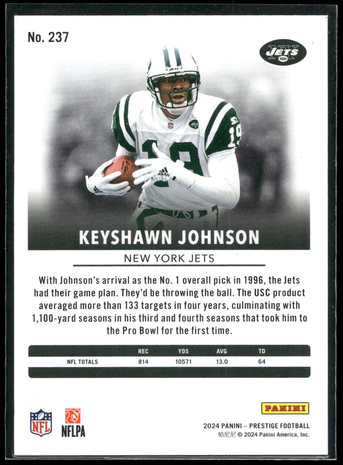 2024 Panini Prestige #237 Keyshawn Johnson