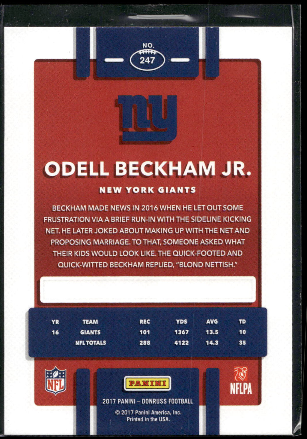 2017 Donruss #247 Odell Beckham Jr.