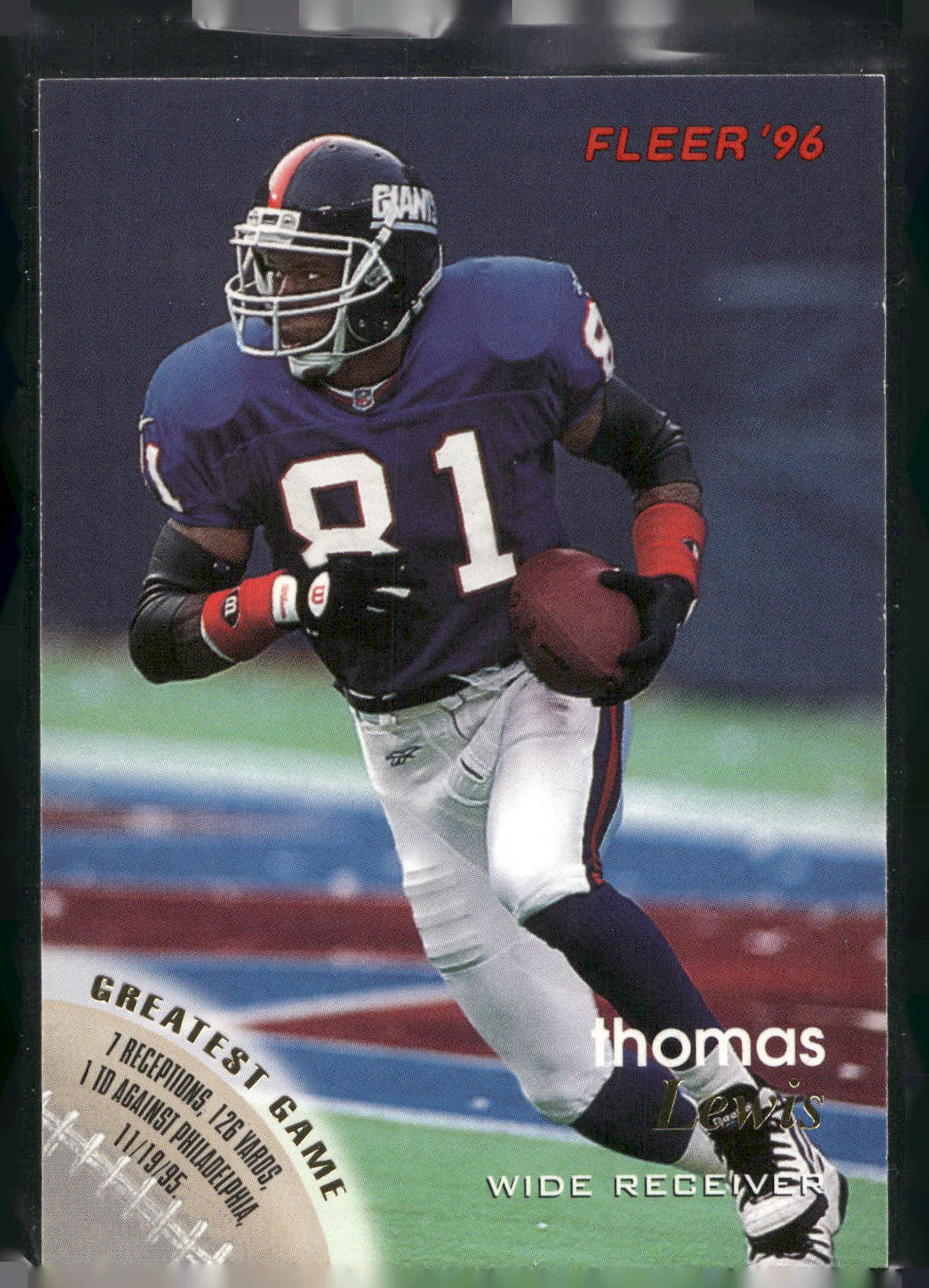 1996 Fleer #92 Thomas Lewis