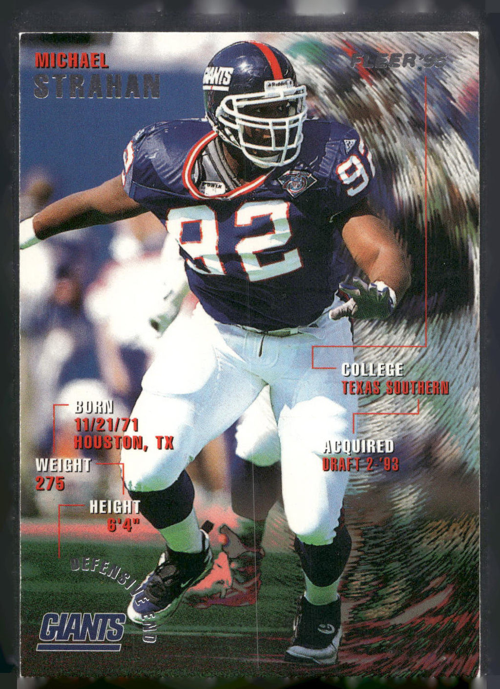 1995 Fleer #285 Michael Strahan