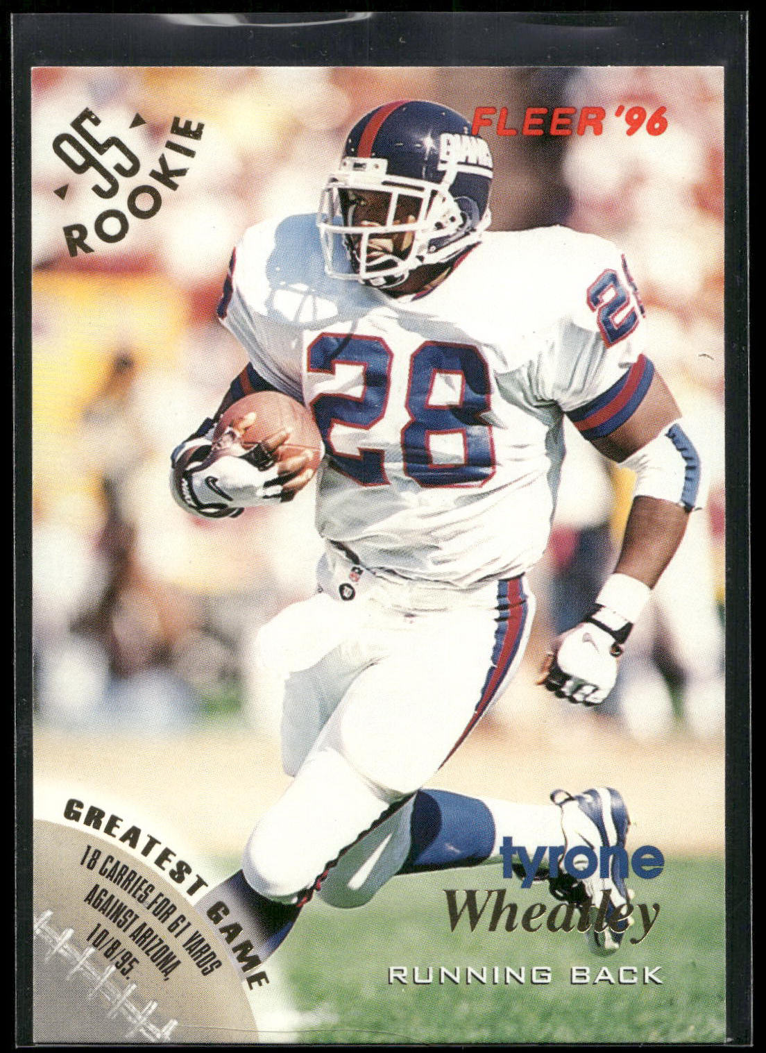 1996 Fleer #93 Tyrone Wheatley