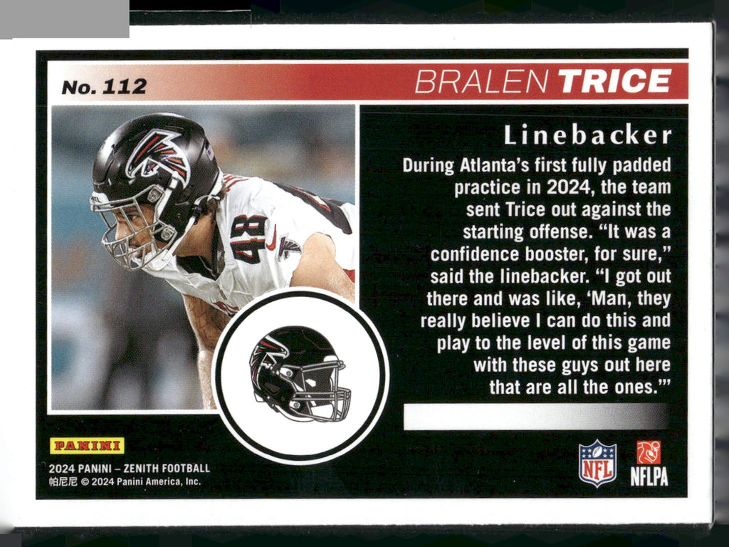 2024 Panini Zenith #112 Bralen Trice Retail