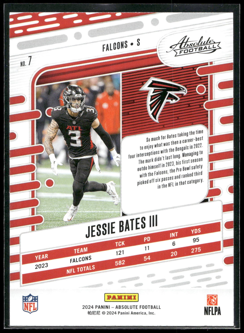 2024 Panini Absolute #7 Jessie Bates III Retail