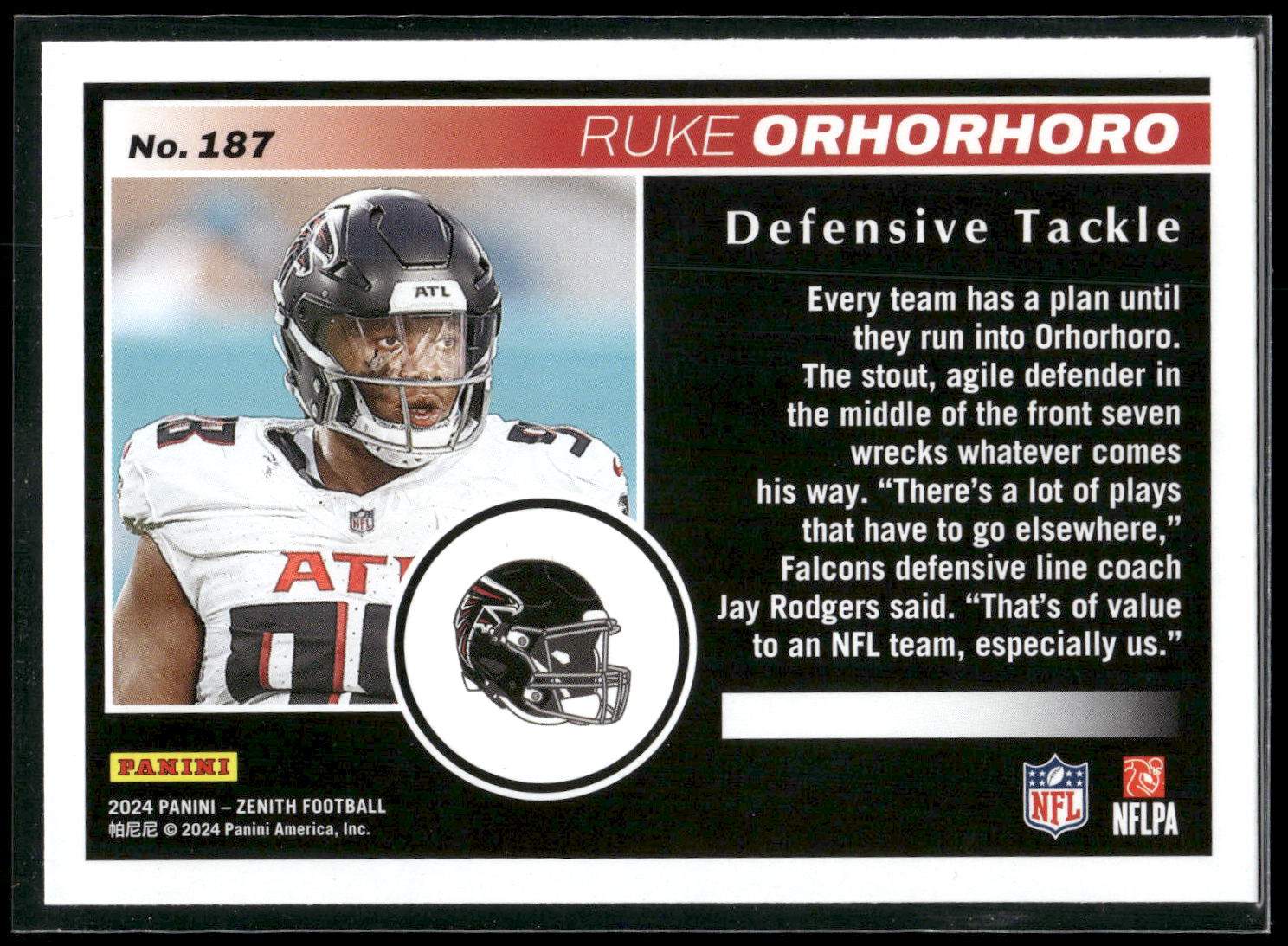 2024 Panini Zenith #187 Ruke Orhorhoro Retail