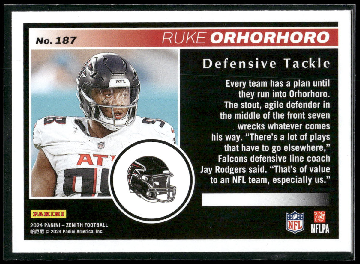 2024 Panini Zenith #187 Ruke Orhorhoro Retail