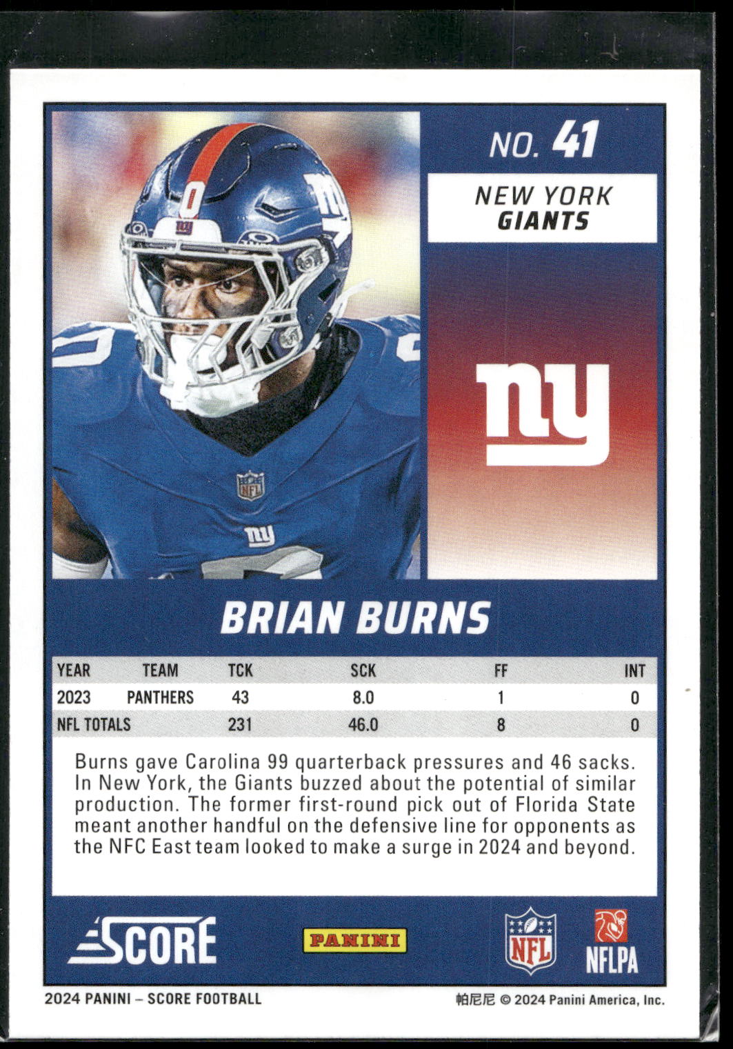 2024 Score #41 Brian Burns