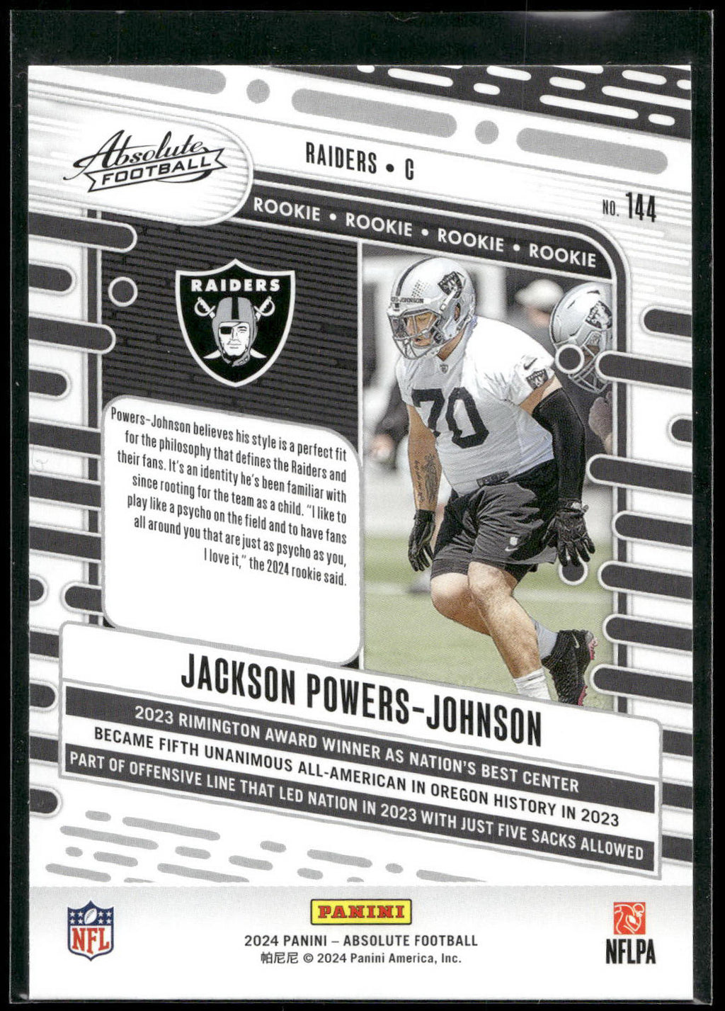 2024 Panini Absolute #144 Jackson Powers-Johnson Red