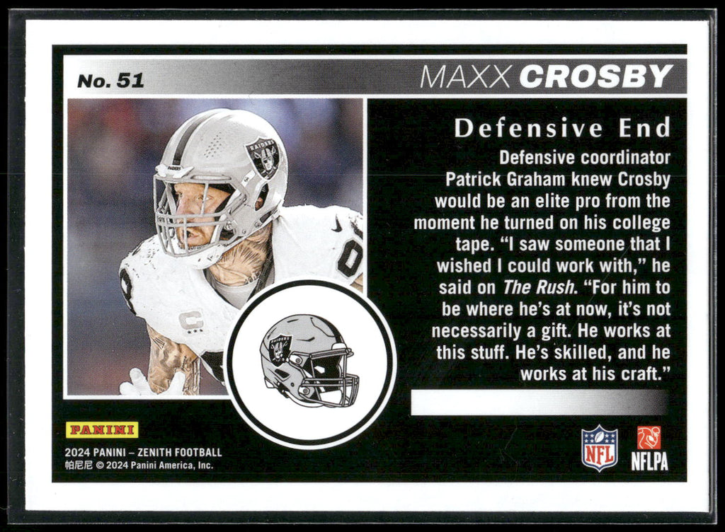 2024 Panini Zenith #51 Maxx Crosby Retail
