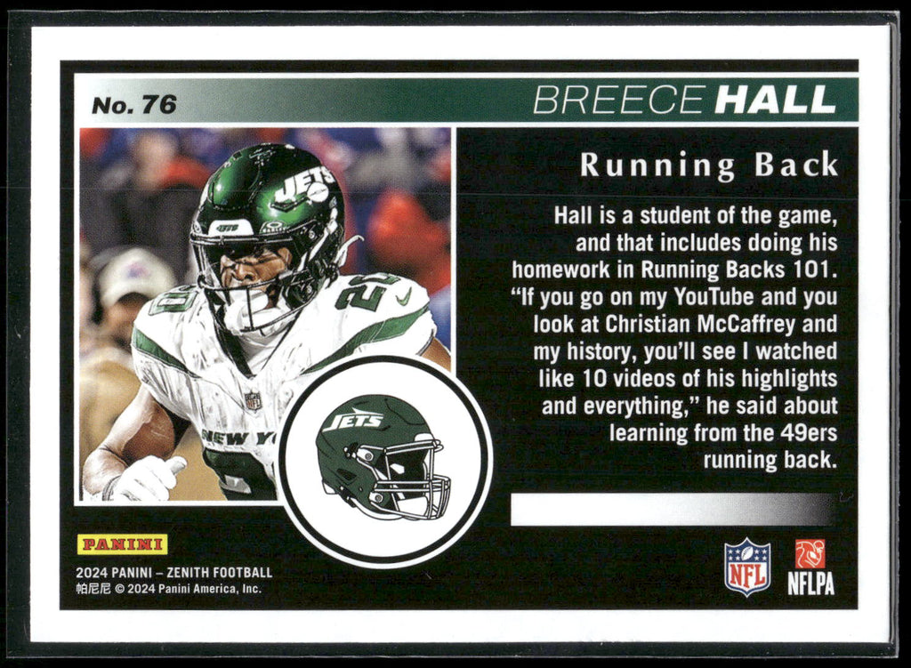 2024 Panini Zenith #76 Breece Hall Retail