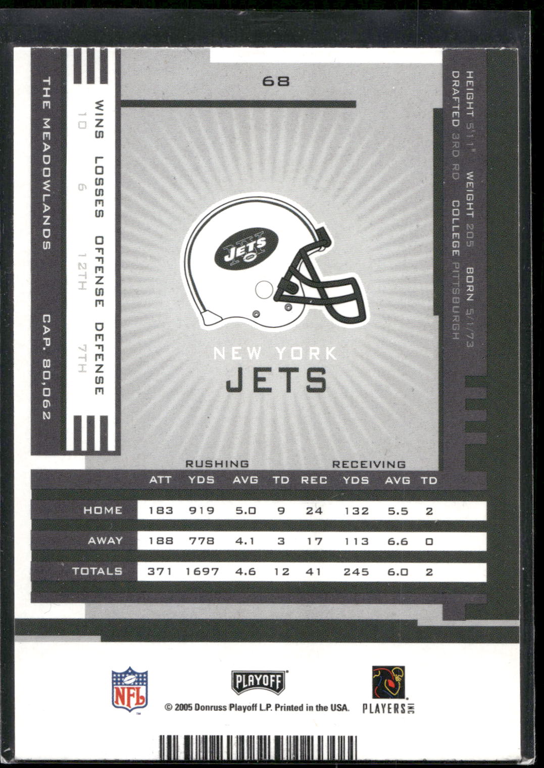 2005 Playoff Contenders #68 Curtis Martin