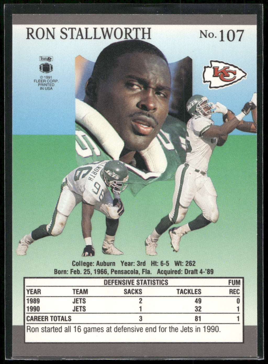1991 Ultra #107 Ron Stallworth