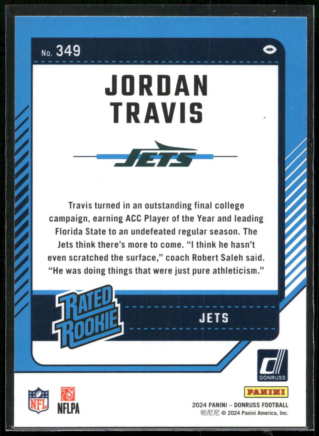 2024 Donruss #349 Jordan Travis