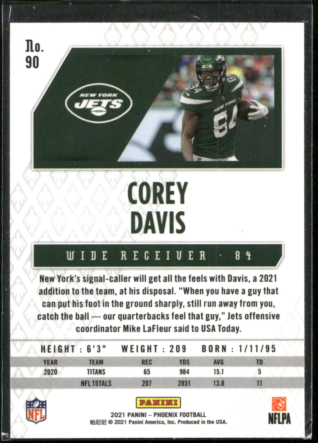 2021 Panini Phoenix #90 Corey Davis