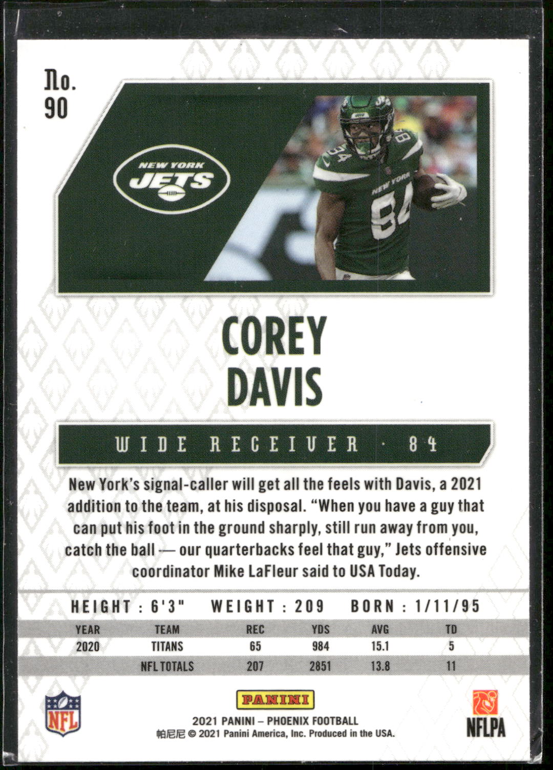 2021 Panini Phoenix #90 Corey Davis