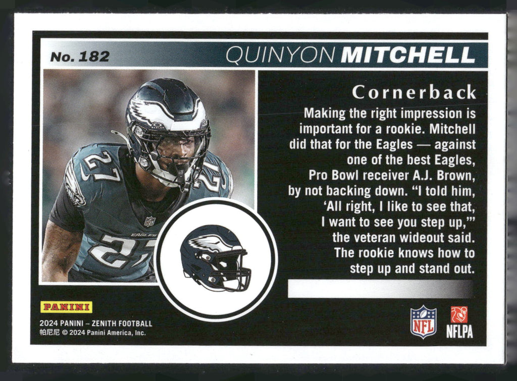 2024 Panini Zenith #182 Quinyon Mitchell Retail