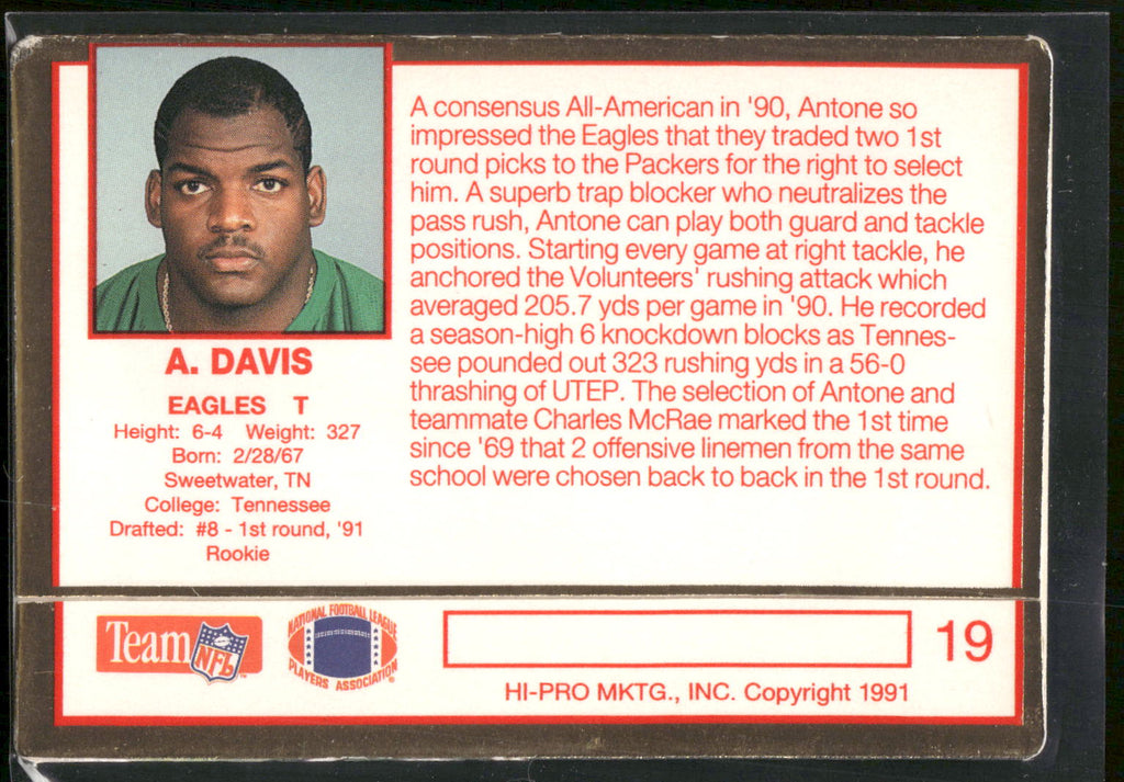 1991 Action Packed Rookie/Update #19 Antone Davis