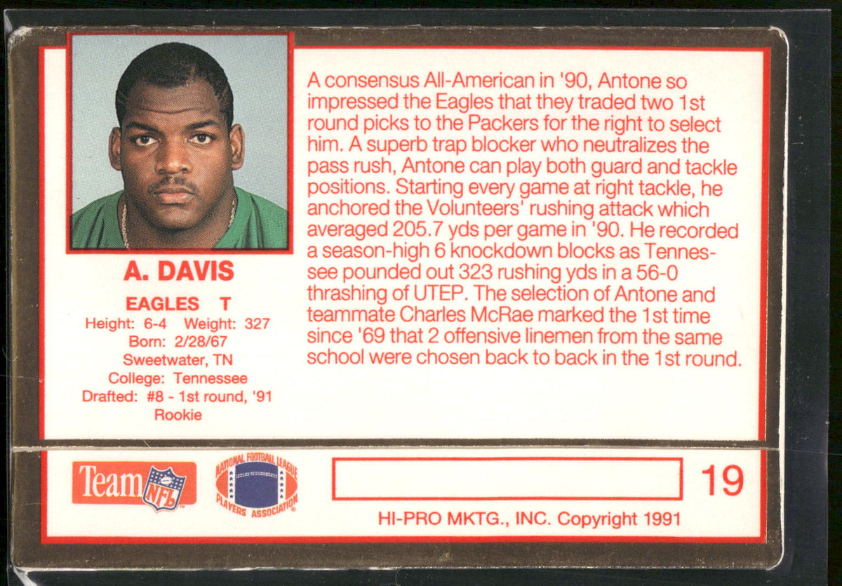 1991 Action Packed Rookie/Update #19 Antone Davis