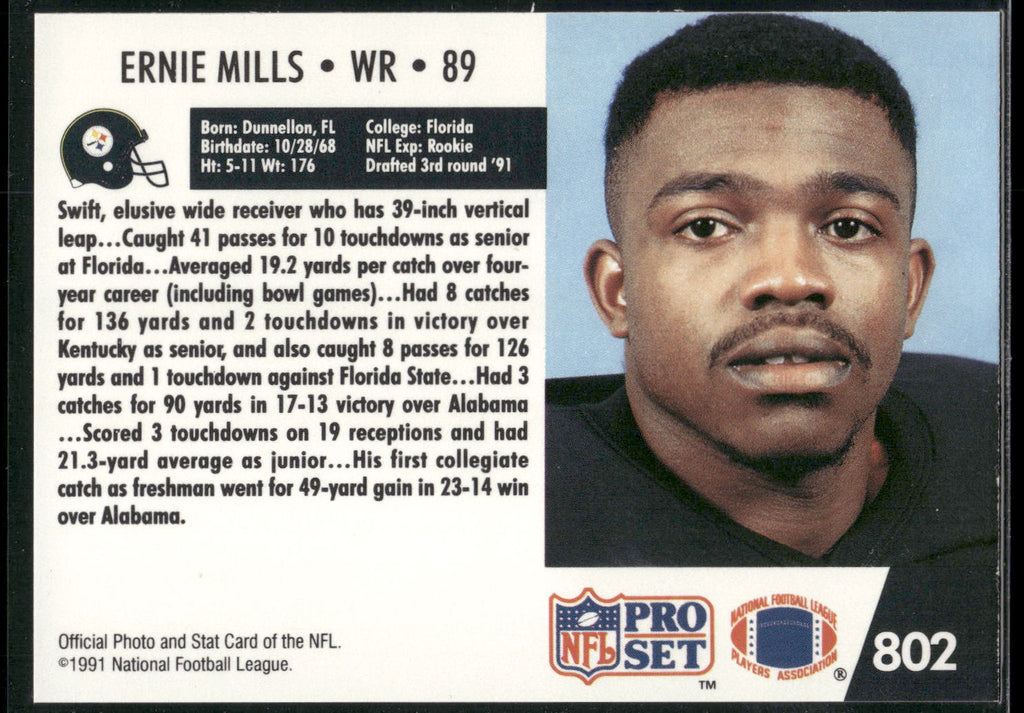 1991 Pro Set #802 Ernie Mills