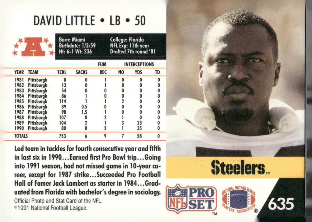 1991 Pro Set #635 David Little