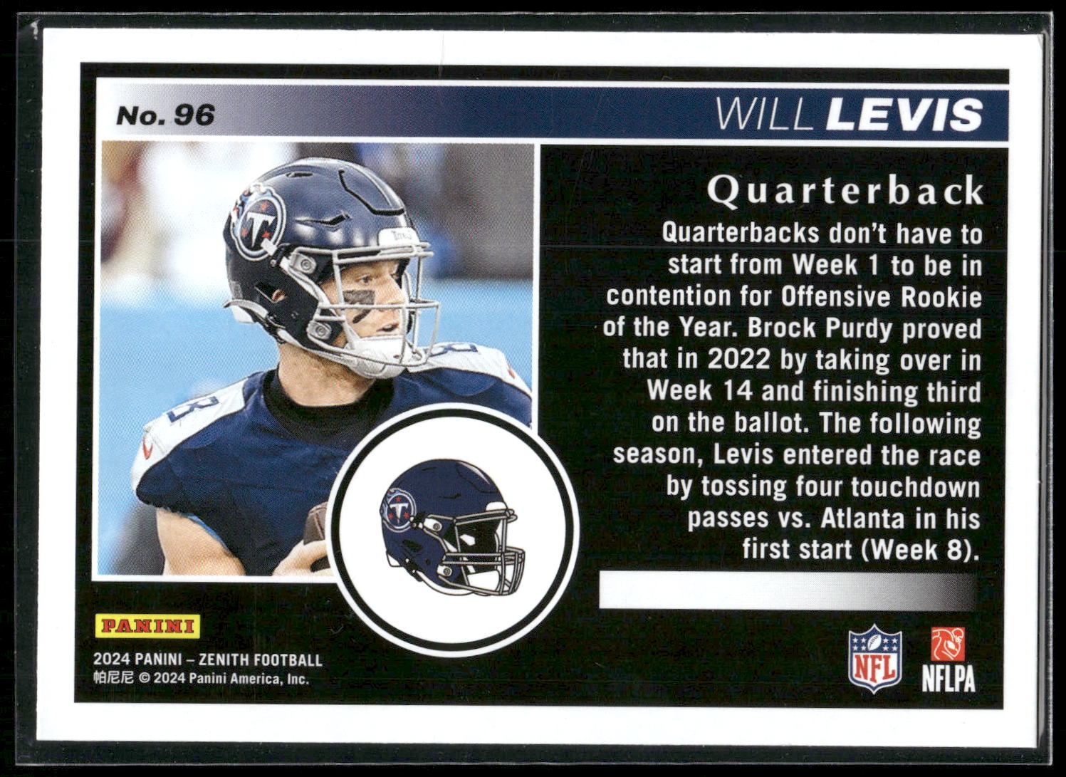2024 Panini Zenith #96 Will Levis Retail