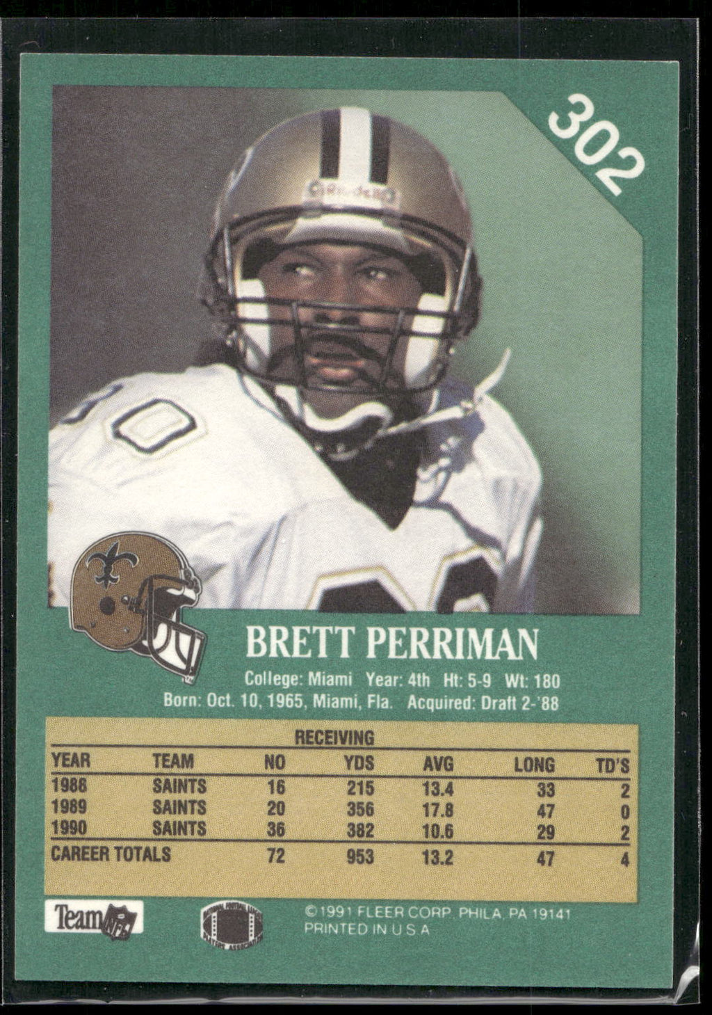 1991 Fleer #302 Brett Perriman