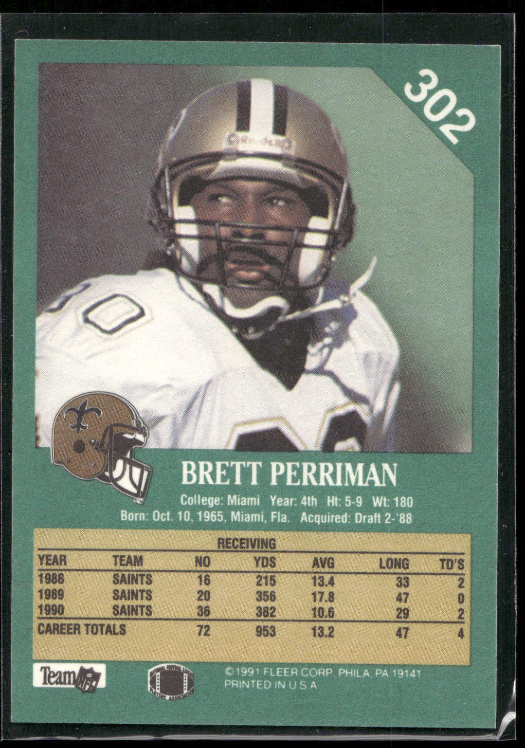 1991 Fleer #302 Brett Perriman