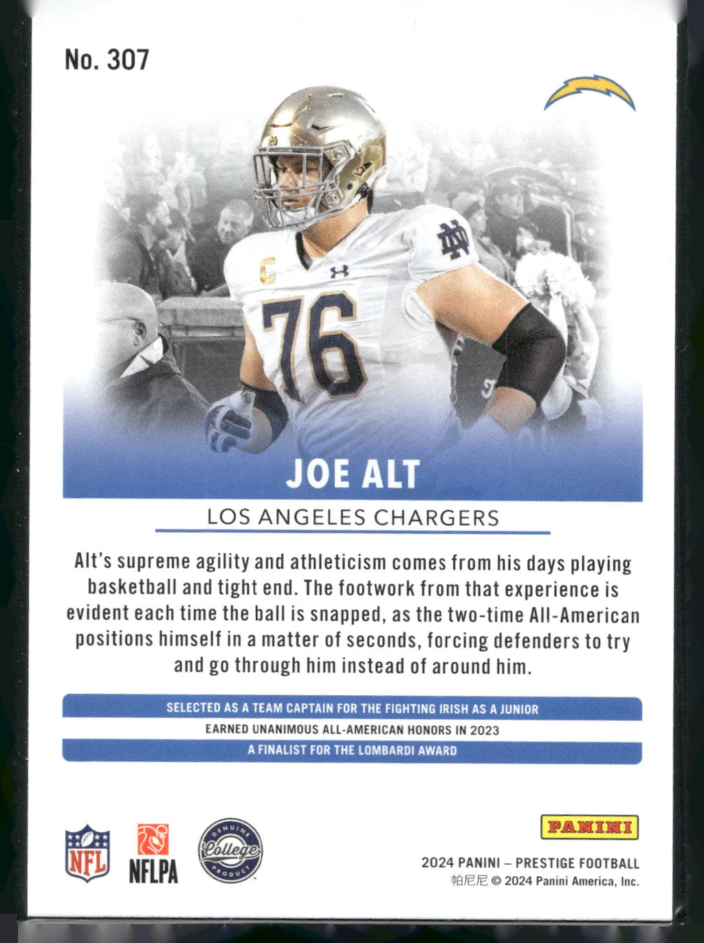 2024 Panini Prestige #307 Joe Alt