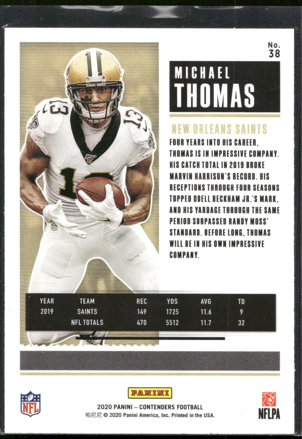 2020 Panini Contenders #38 Michael Thomas