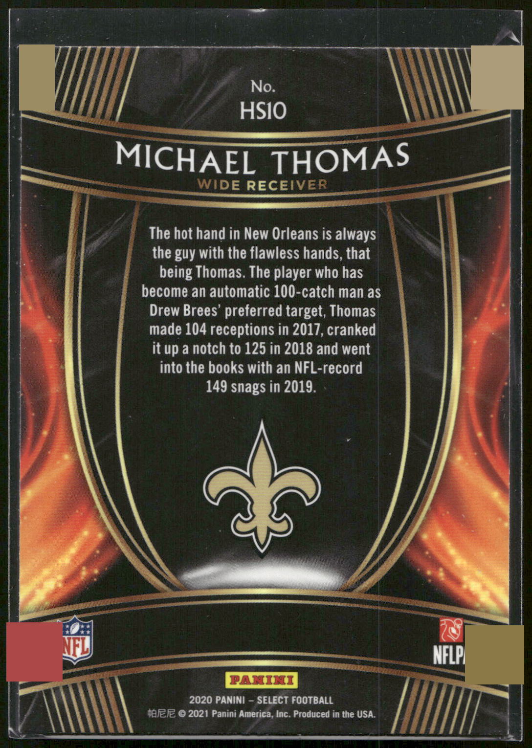 2020 Panini Select #HS10 Michael Thomas Hot Stars